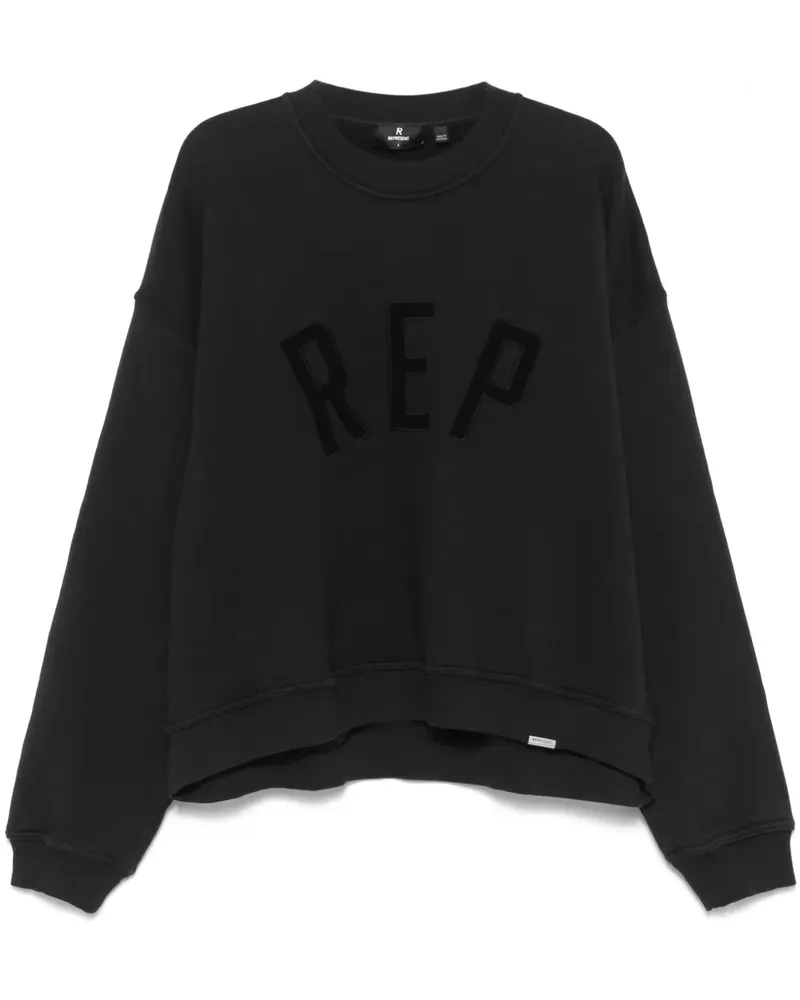 REPRESENT Sweatshirt mit Logo-Applikation - Schwarz Schwarz
