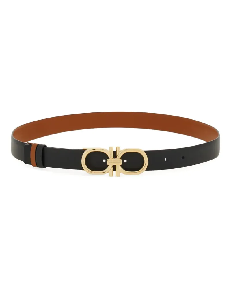 Ferragamo gancini reversible belt - Schwarz Schwarz