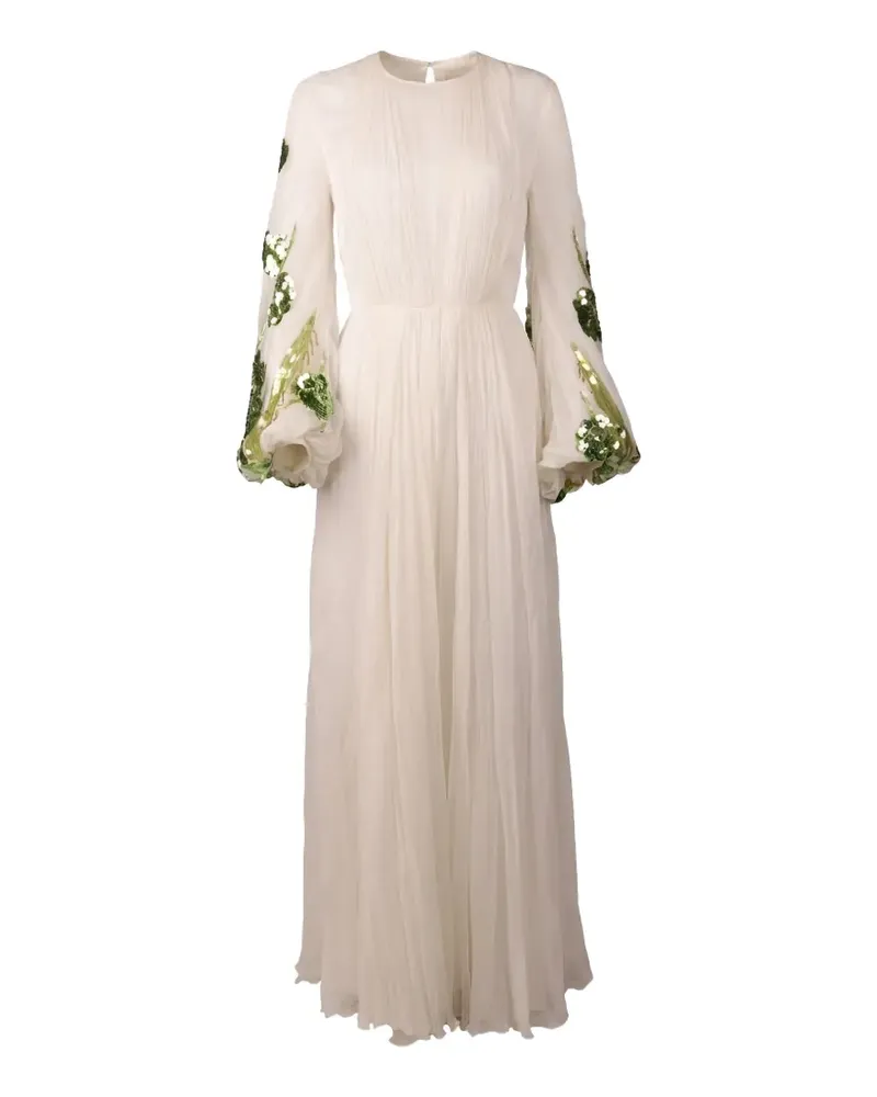 Valentino Garavani Maxikleid mit Pailletten - Nude Nude