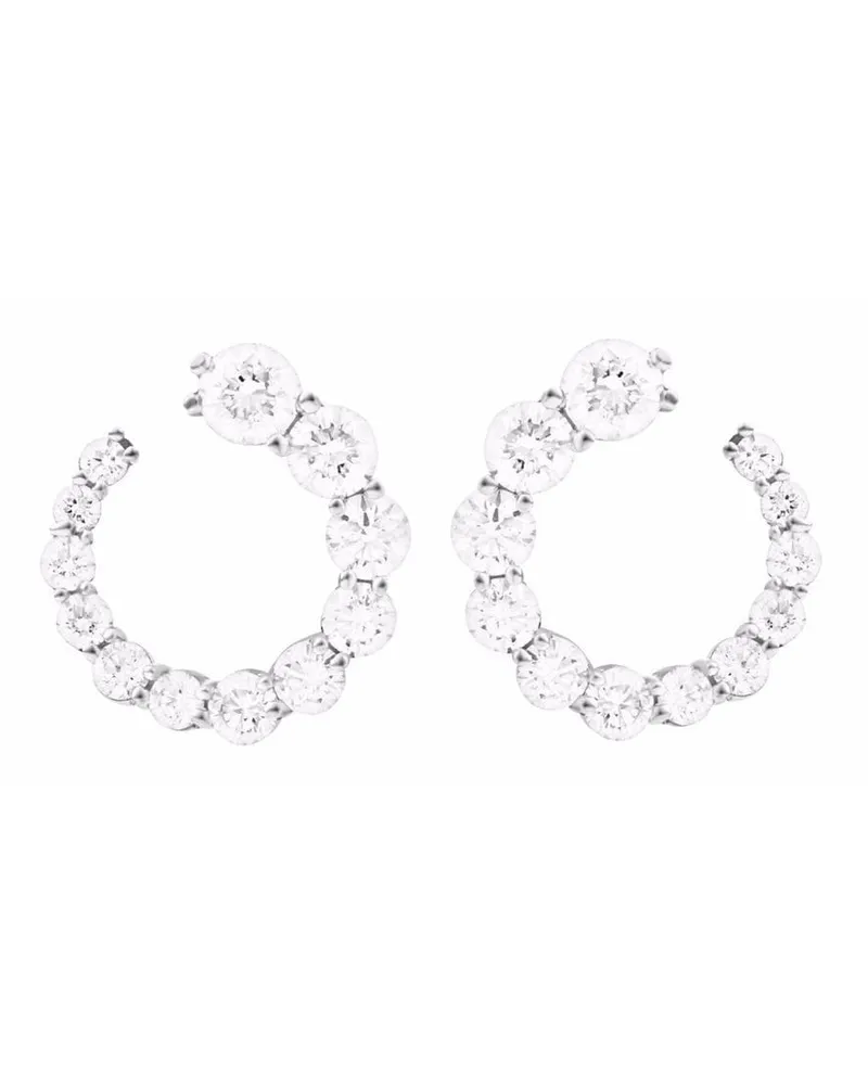 Melissa Kaye 18kt Aria Weißgoldohrstecker mit Diamanten - Silber Silber