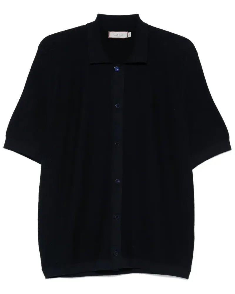Canali Klassisches Poloshirt - Blau Blau
