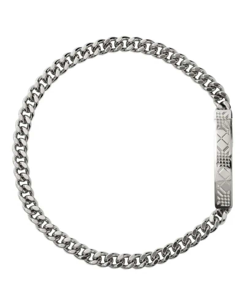 Burberry Kettenarmband mit Check-Gravur - Silber Silber