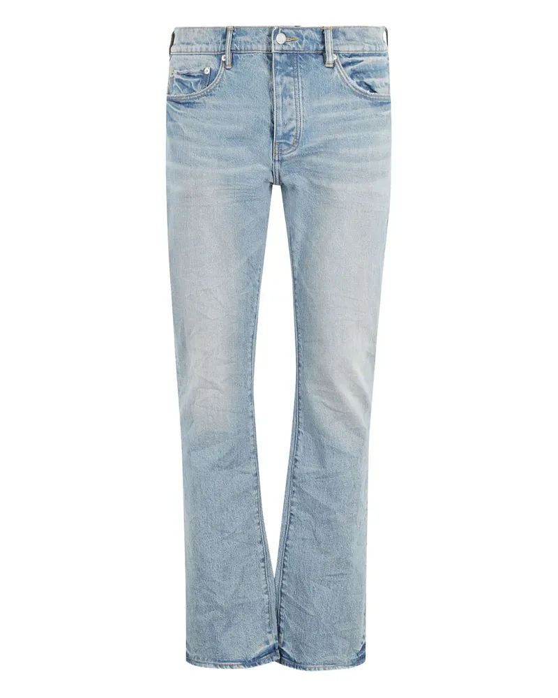 PURPLE BRAND Jeans mit Logo-Patch - Blau Blau