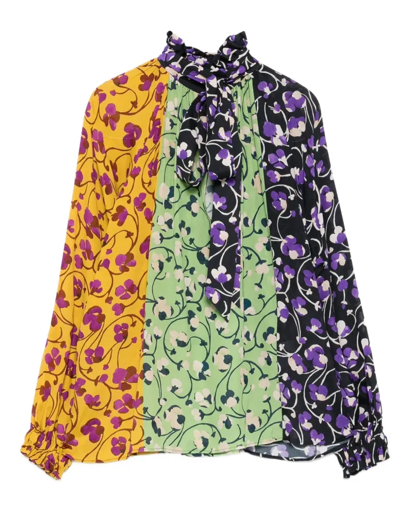La DoubleJ floral-pattern blouse - Gelb Gelb