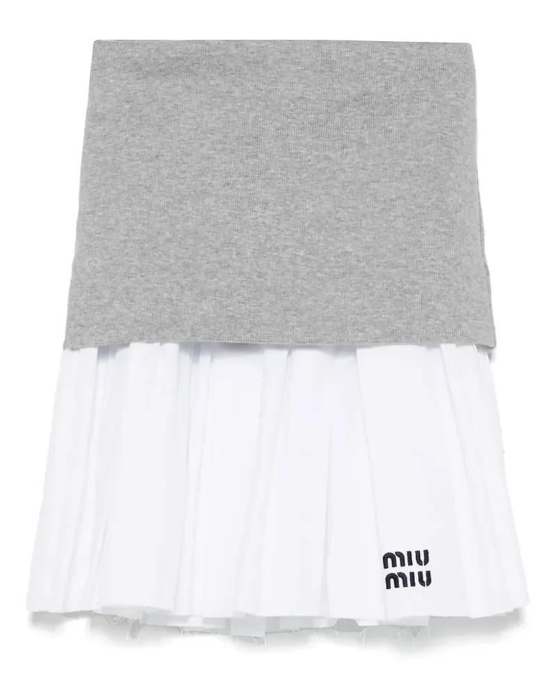 Miu Miu Rock im Layering-Look - Grau Grau