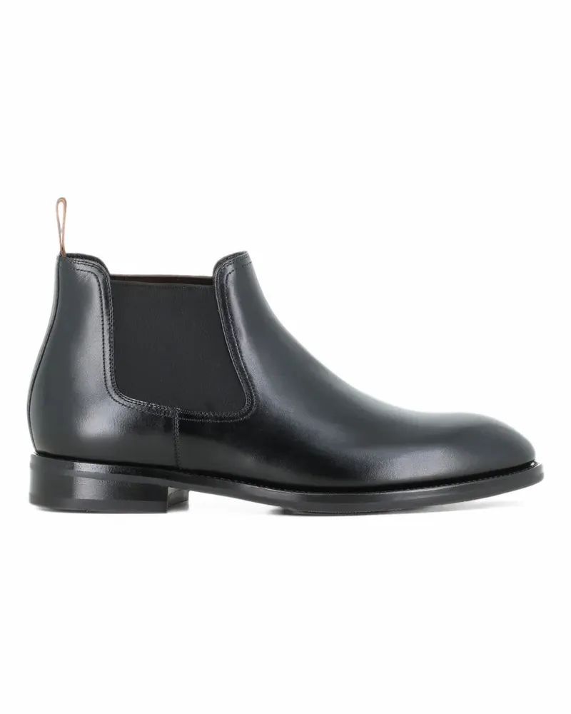 Santoni Chelsea-Boots mit elastischem Einsatz - Schwarz Schwarz