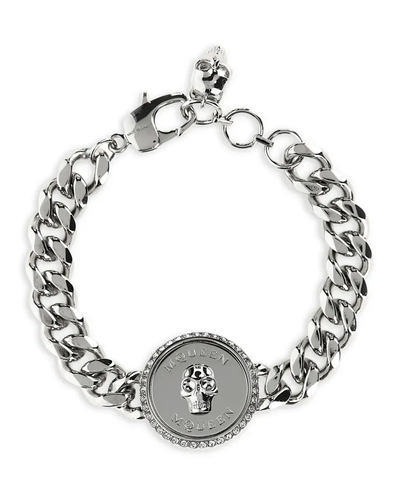 Alexander McQueen Sovereign Skull Armband - Silber Silber