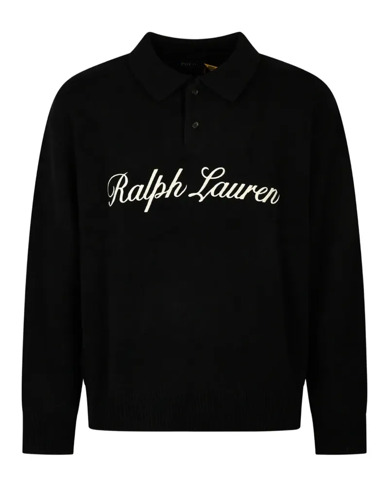 Ralph Lauren Pullover mit Poloshirtkragen - Schwarz Schwarz