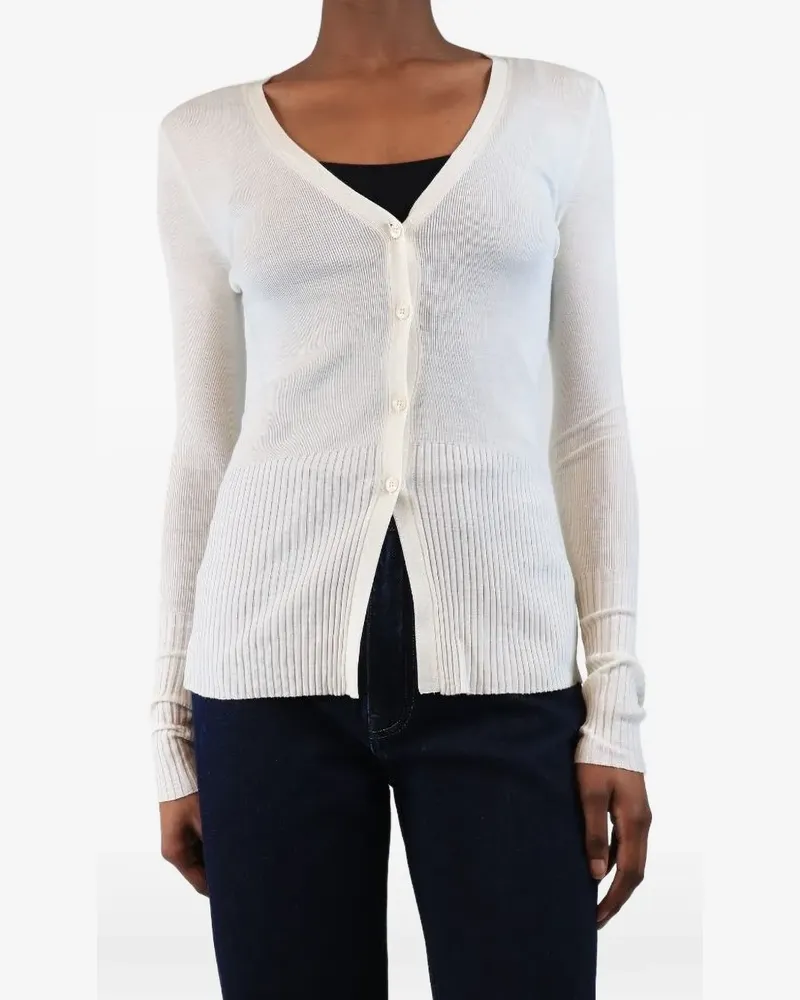 Twenty8Twelve Christine ribbed cardigan - Weiß Weiß