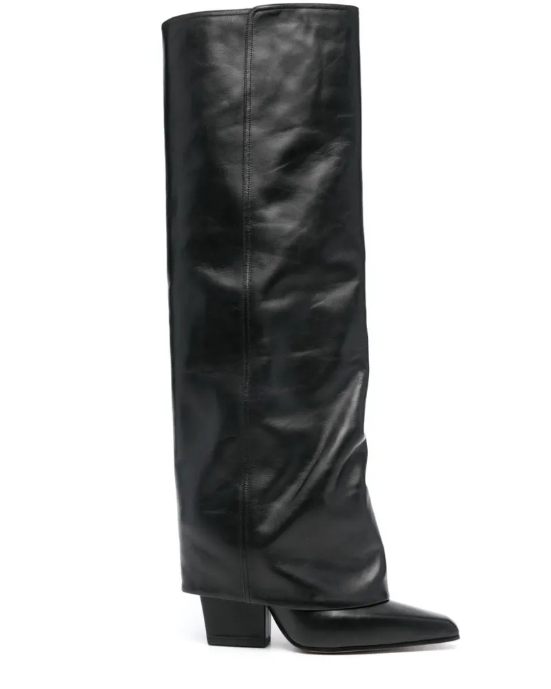Paris Texas Stiefel mit Blockabsatz 90mm - Schwarz Schwarz