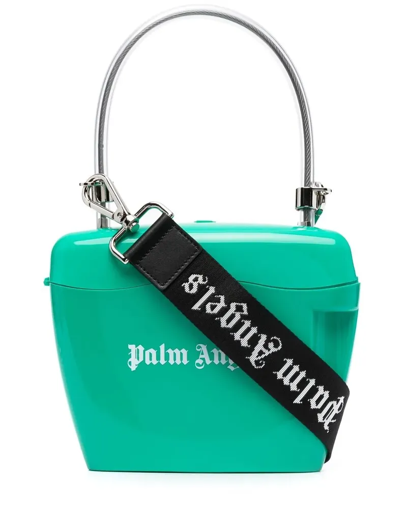 Palm Angels Handtasche mit Logo-Print - Grün Grün