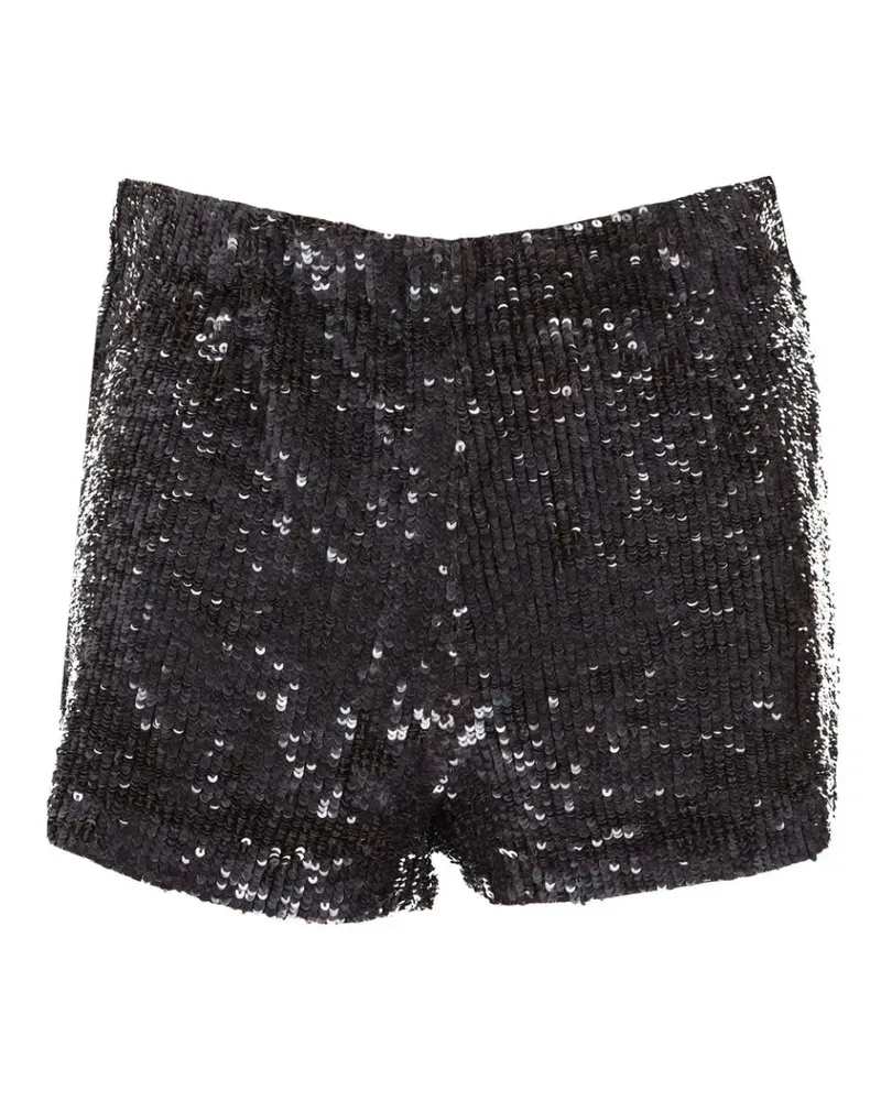 P.A.R.O.S.H. P.A.R.O H. Shorts mit Pailletten - Schwarz Schwarz
