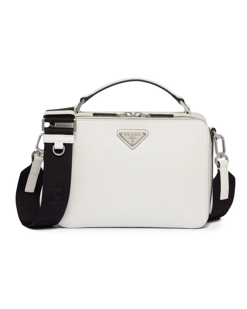 Prada Brique Schultertasche - Weiß Weiß