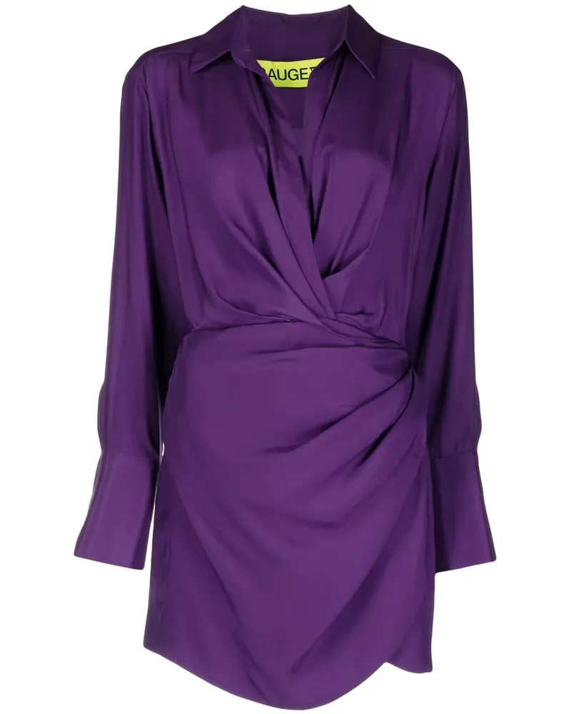 GAUGE81 Minihemdkleid mit V-Ausschnitt - Violett Violett