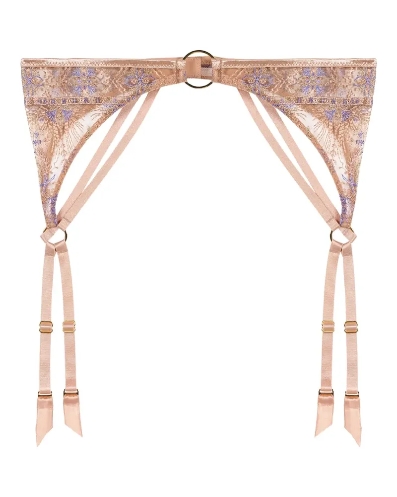 Aubade Sound of Heart Strumpfhalter mit Stickerei - Nude Nude