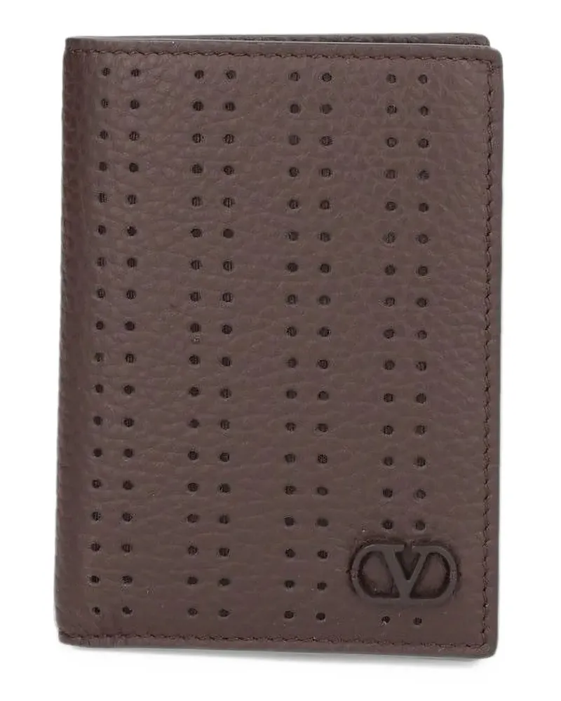 Valentino Garavani Perforiertes VLogo Signature Kartenetui - Braun Braun