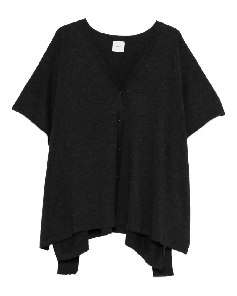 ALYSI Kurzärmeliger Cardigan - Grau Grau