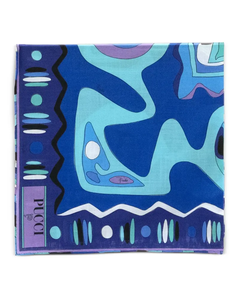Emilio Pucci Angoli-print scarf - Blau Blau
