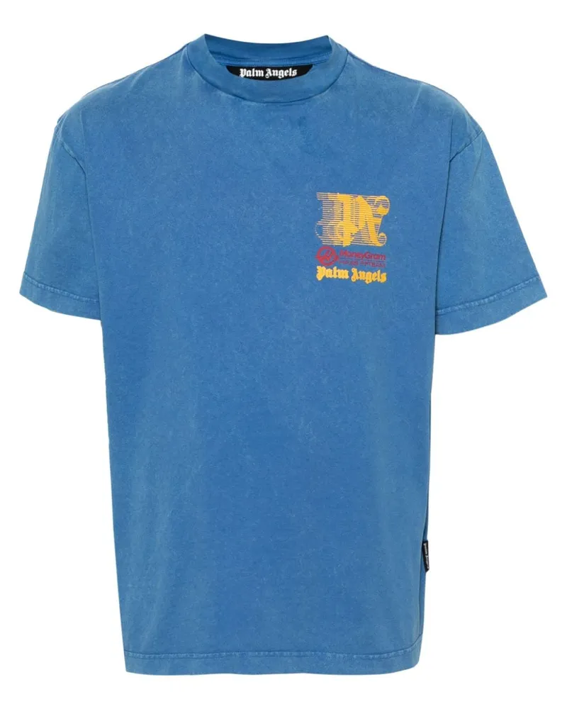 Palm Angels x MoneyGram Haas F1 T-Shirt - Blau Blau