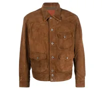 Hemdjacke aus Wildleder - Braun