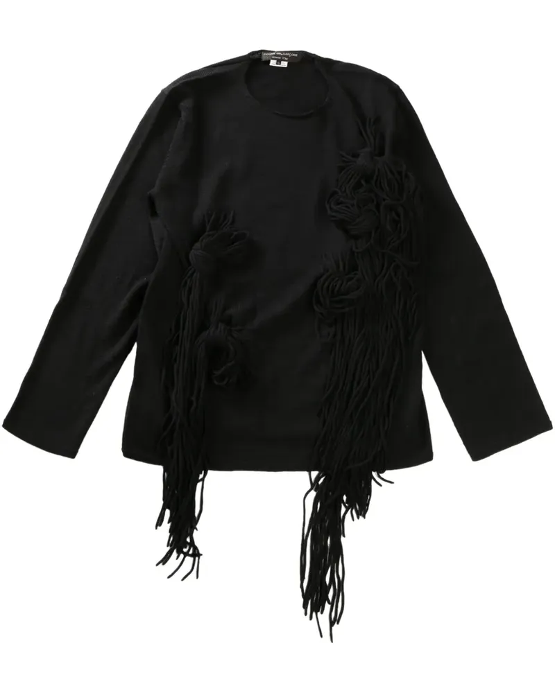 Comme des Garçons fringe-detailing jumper - Schwarz Schwarz