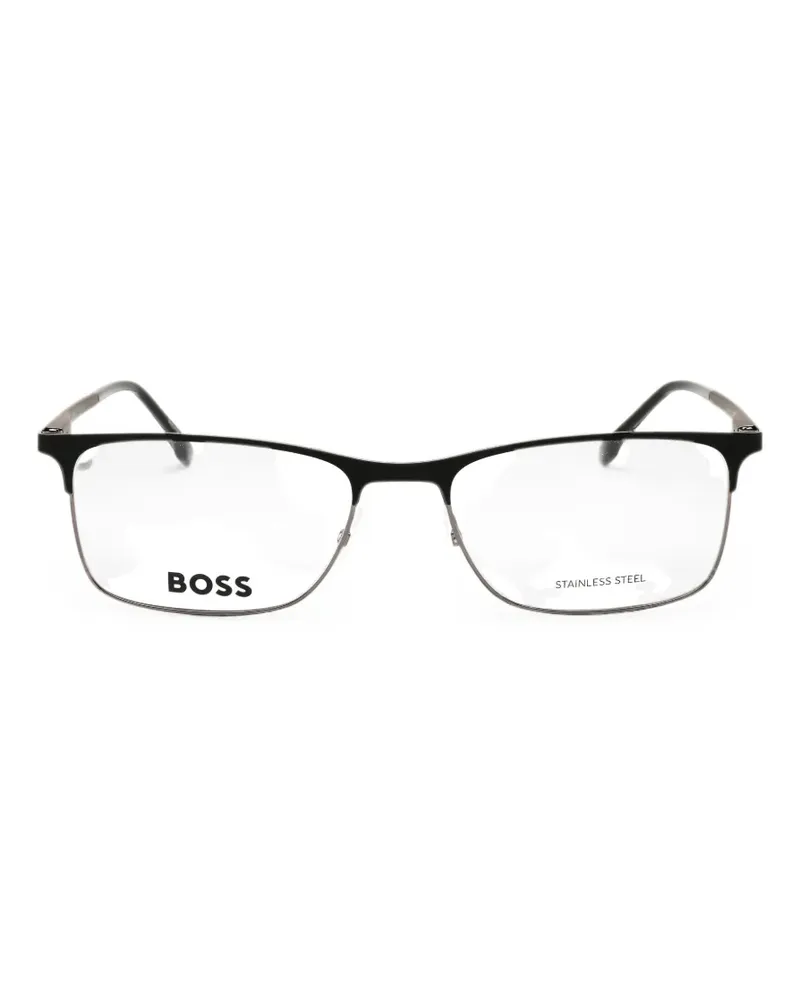 HUGO BOSS rectangle-frame glasses - Schwarz Schwarz