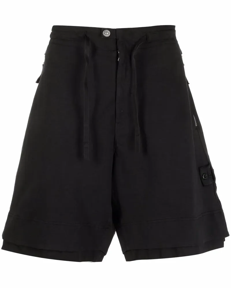 Stone Island Melierte Bermudas - Schwarz Schwarz