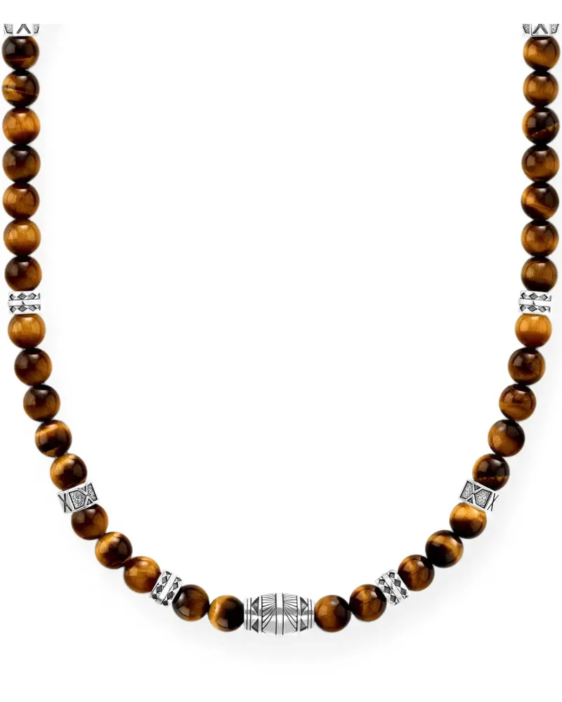 Thomas Sabo Halskette aus recyceltem Sterlingsilber mit Tigerauge - Braun Braun