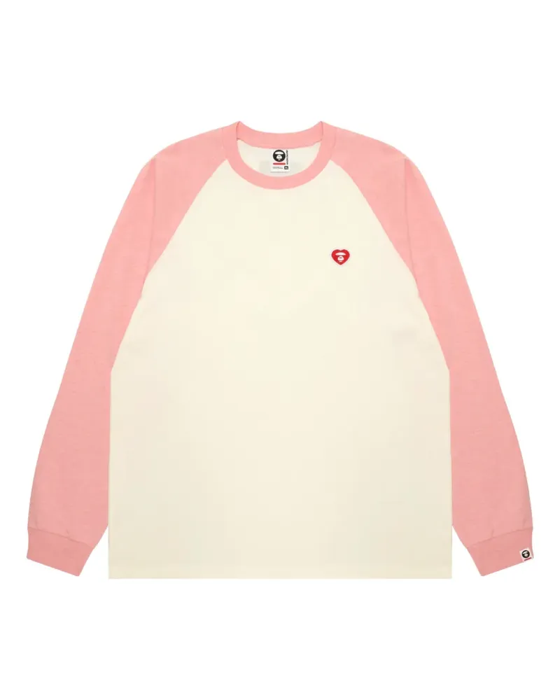 BAPE APENOW T-Shirt mit Herz-Patch - Rosa Rosa