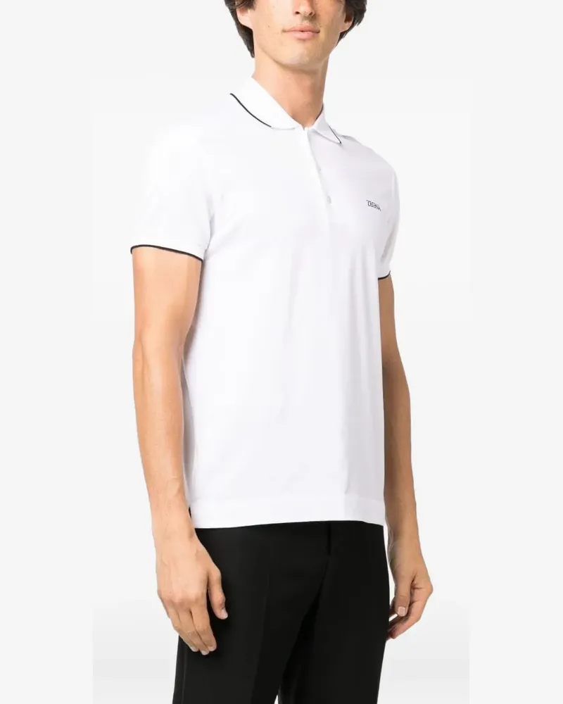 Ermenegildo Zegna Poloshirt mit Stickerei - Weiß Weiß