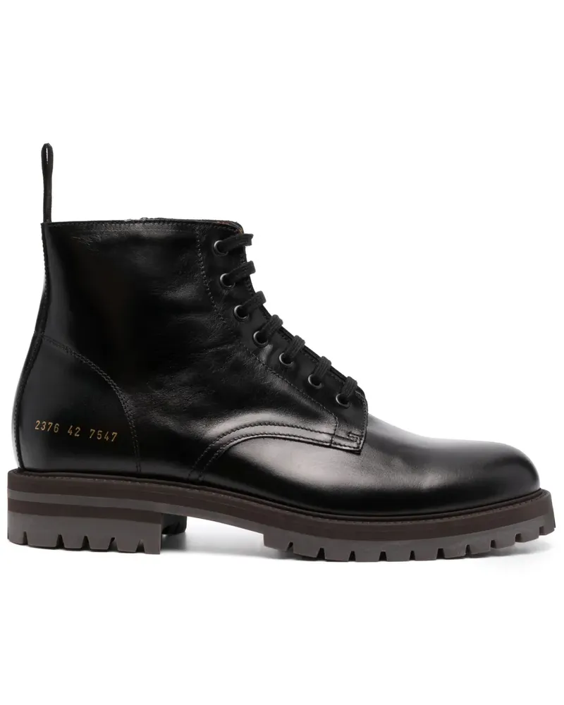 Common Projects Bikerstiefel mit Nummer - Braun Braun