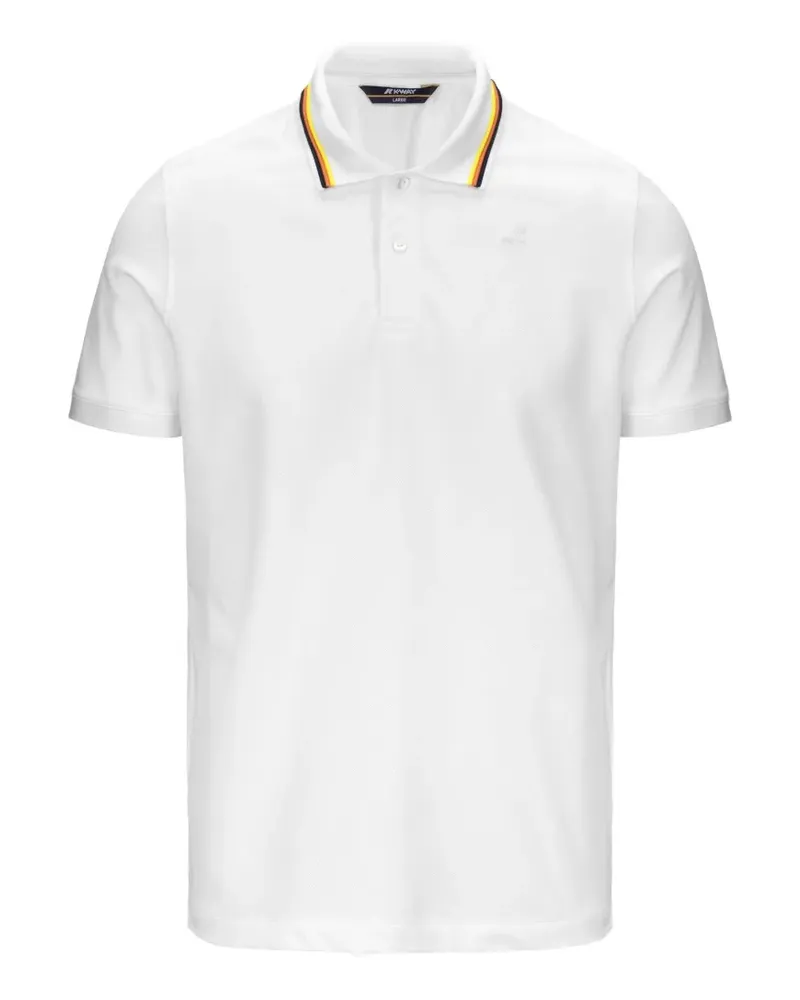 K-Way Jud striped-collar polo shirt - Weiß Weiß