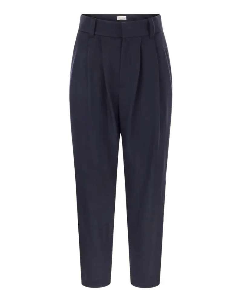 Brunello Cucinelli pleated tailored trousers - Blau Blau
