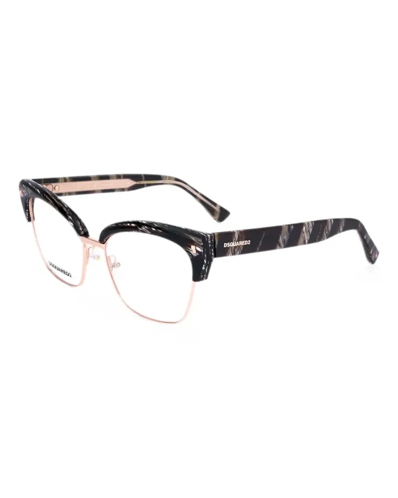Dsquared2 geometric-frame glasses - Schwarz Schwarz
