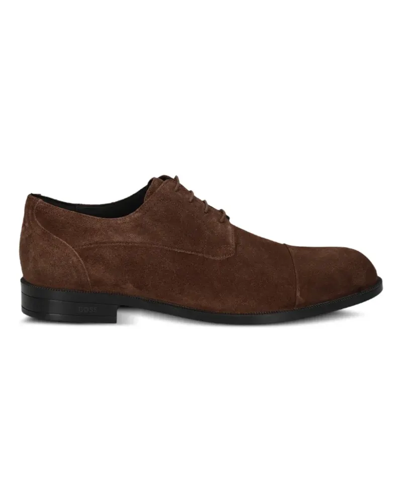 HUGO BOSS suede cap-toe Oxford shoes - Braun Braun