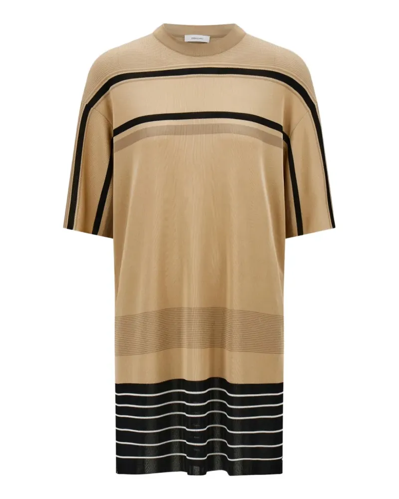 Ferragamo Viscose knitted top - Nude Nude