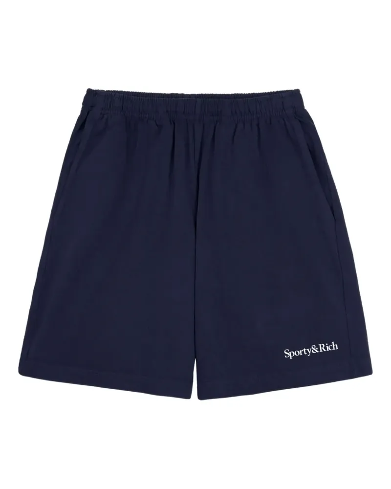 SPORTY & RICH Shorts mit Stretchbund - Blau Blau