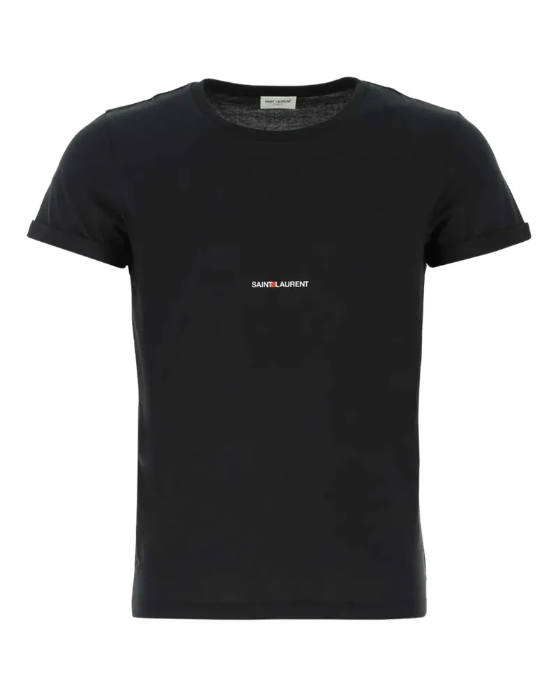 Saint Laurent T-Shirt mit Logo-Print - Schwarz Schwarz