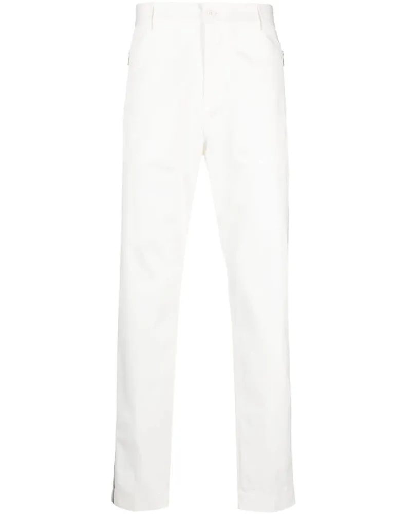 Moncler Tapered-Hose mit Logo-Patch - Weiß Weiß