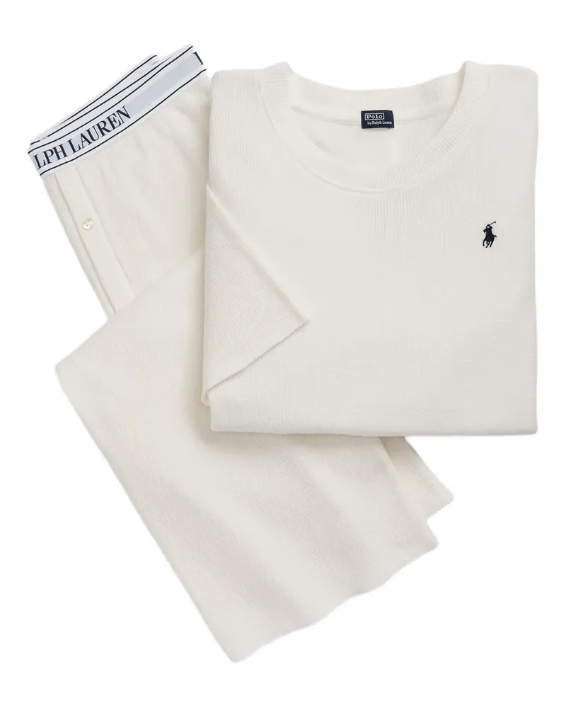 Ralph Lauren Pyjamas mit Logo-Band (2er-Set) - Weiß Weiß