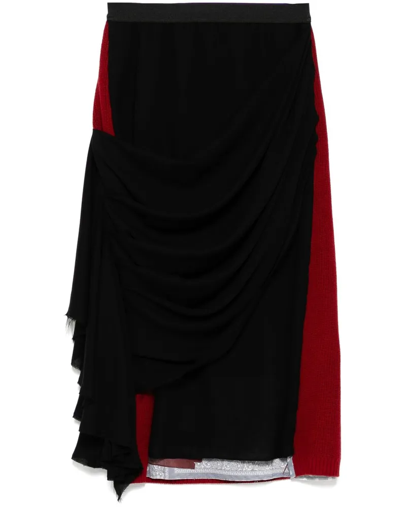 Undercover Rock im Patchwork-Look - Schwarz Schwarz
