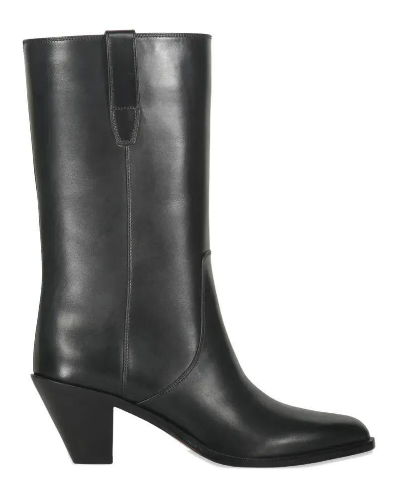Francesco Russo tapered-heel leather boots - Schwarz Schwarz