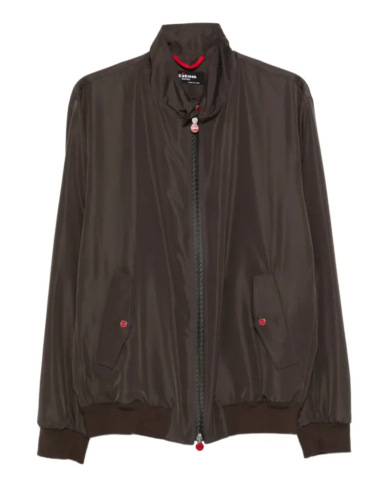 Kiton Bomberjacke mit Reißverschluss - Braun Braun