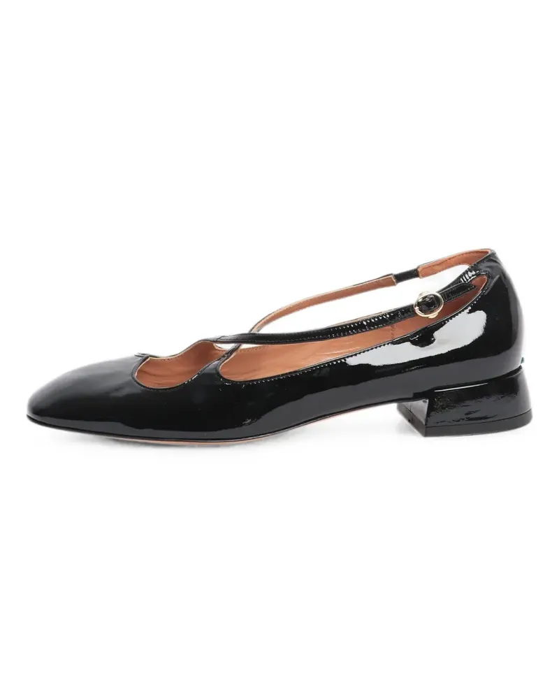 A.BOCCA crossover-strap leather pumps - Schwarz Schwarz