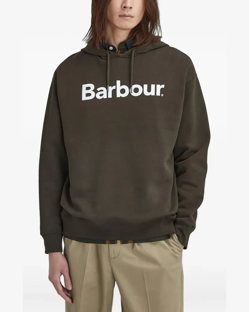 Barbour Hoodie mit Logo-Print - Grün Grün