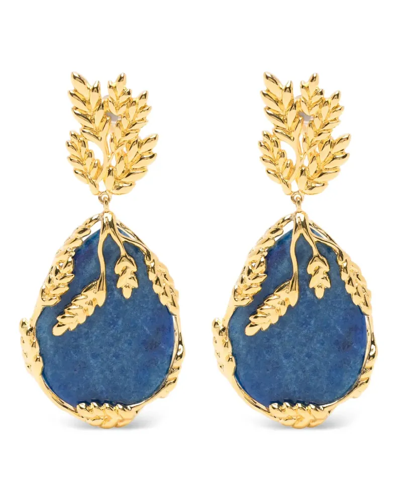 Aurélie Bidermann Francoise Ohrringe mit Lapislazuli - Gold Gold