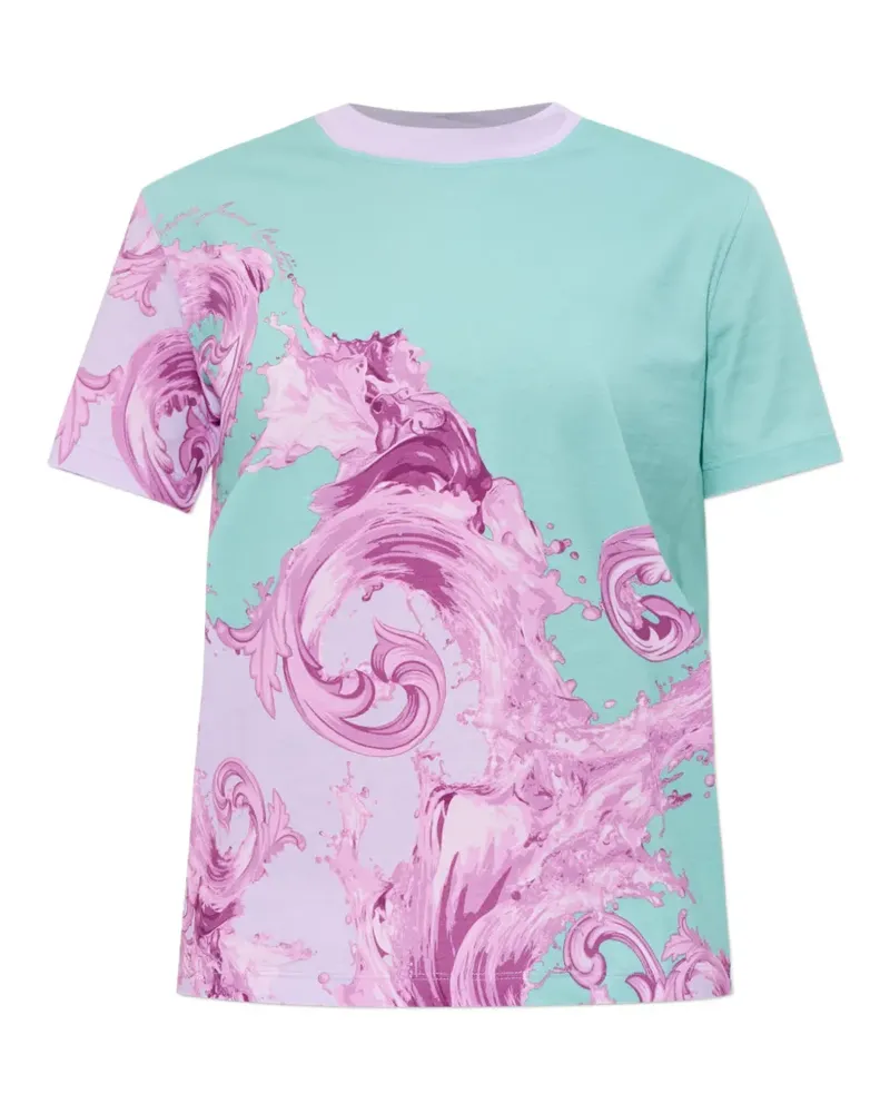 Versace Jeans graphic crewneck T-shirt - Blau Blau