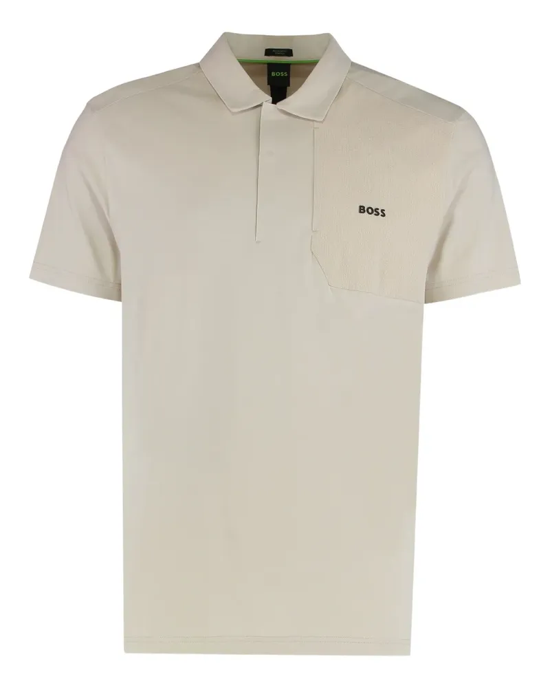 HUGO BOSS Kurzärmeliges Poloshirt mit Brusttasche - Nude Nude