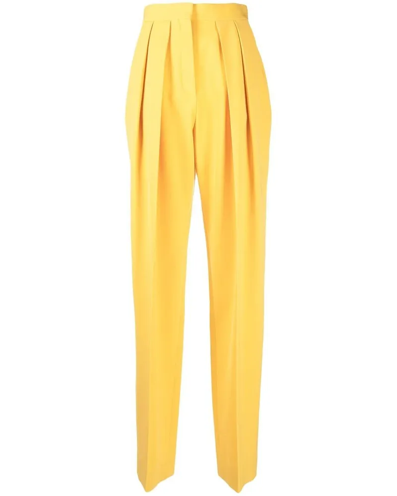 Stella McCartney Bundfaltenhose mit geradem Bein - Gelb Gelb