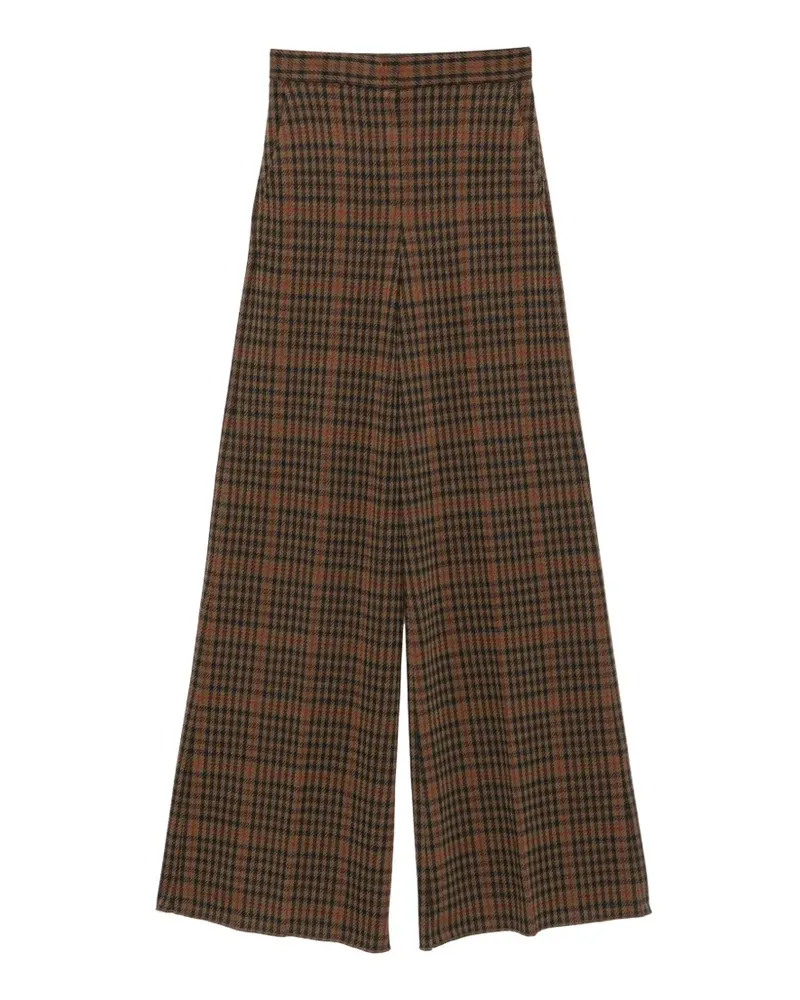 Max Mara Hose mit Prince-of-Wales-Karomuster - Braun Braun